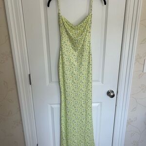 Amazon Yellow Floral Maxi Dress